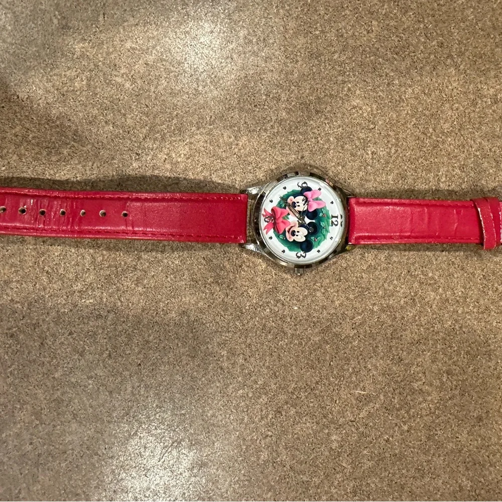 Ina Beige and Red Leather Strap